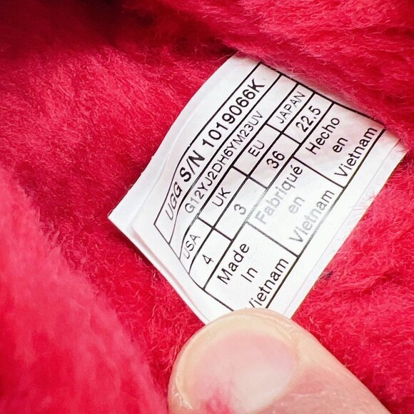 NEW UGG TAZZ Platform Slippers Clog Red Suede Womens Size EU 36/ US 5; Y US 4 - Picture 11 of 11